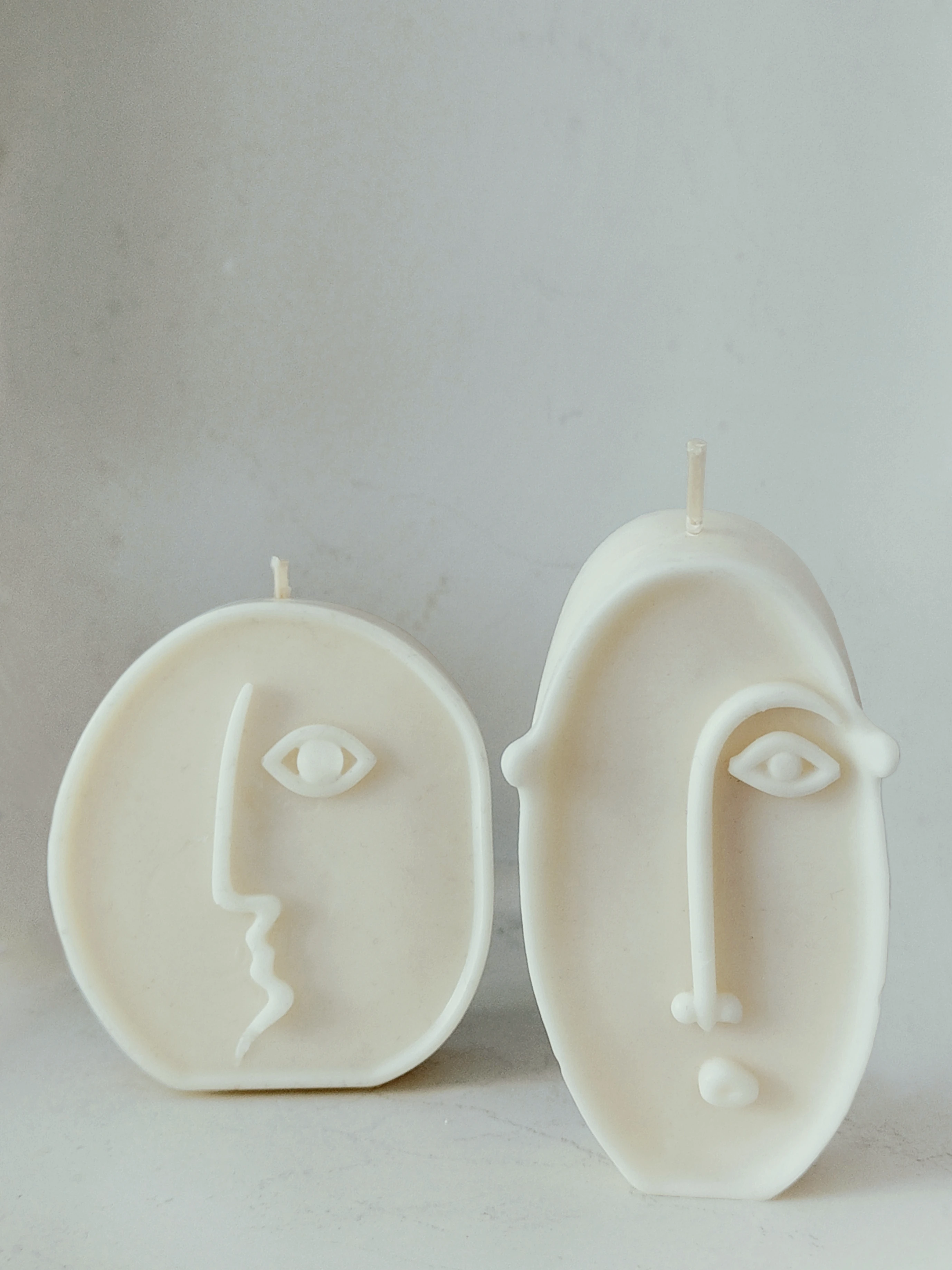 Świeca sojowa twarze